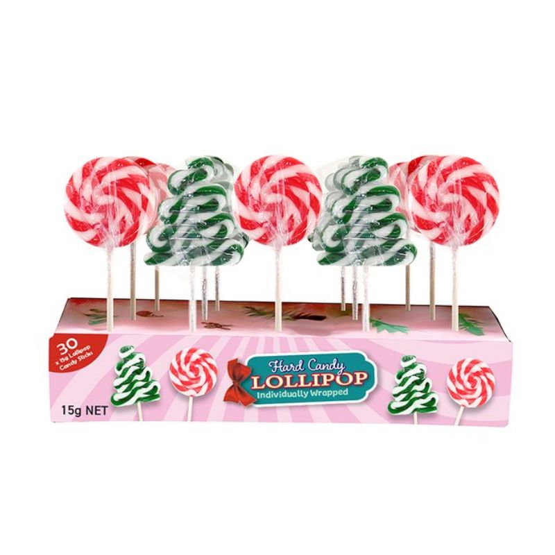 Candy Lollipops Christmas Peppermint 35g