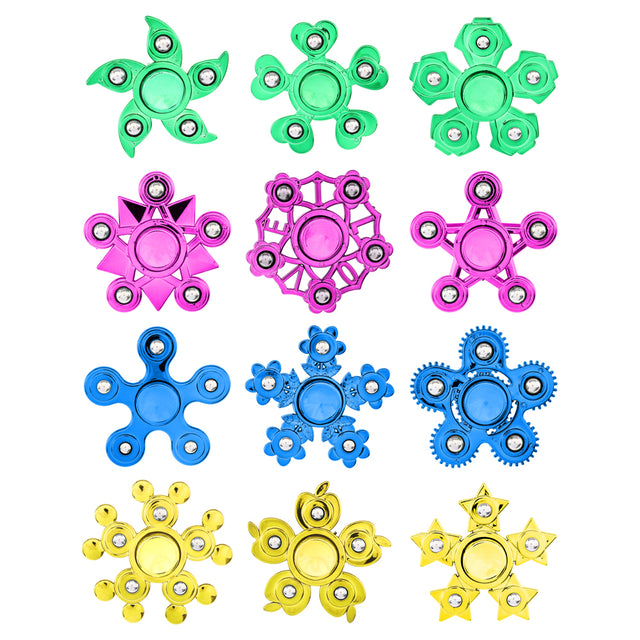 Fidget Spinner 12 Models - 4 Assorted Colours