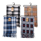 SCARF ADULTS POLAR FLEECE 150CM X 25CM TARTAN