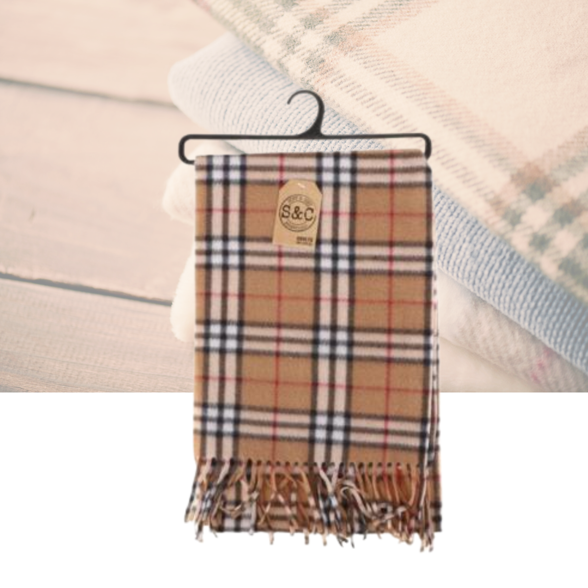 SCARF ADULTS POLAR FLEECE 150CM X 25CM TARTAN