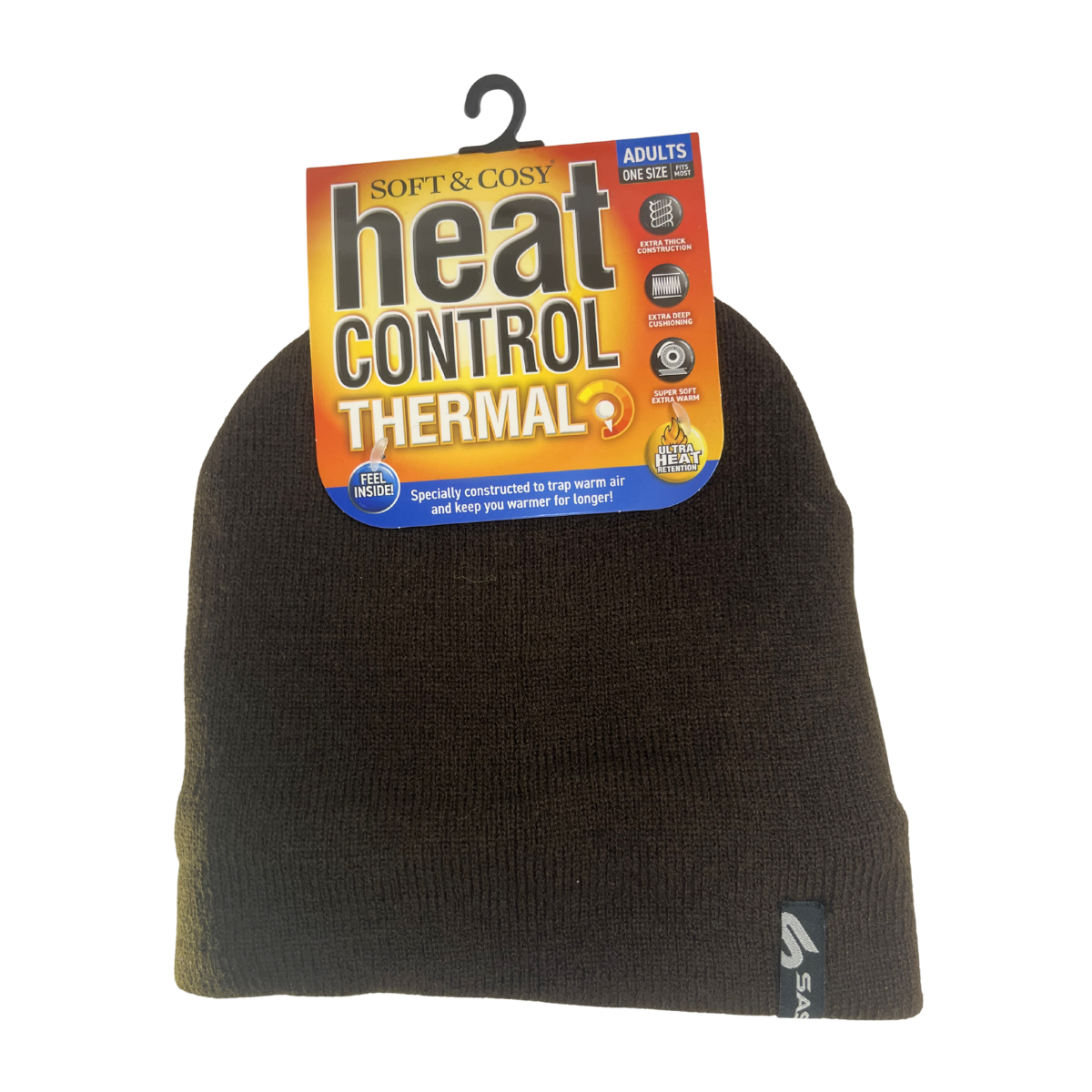 BEANIE WOMENS HEAT CONTROL THERMAL LINED BASIC KNIT