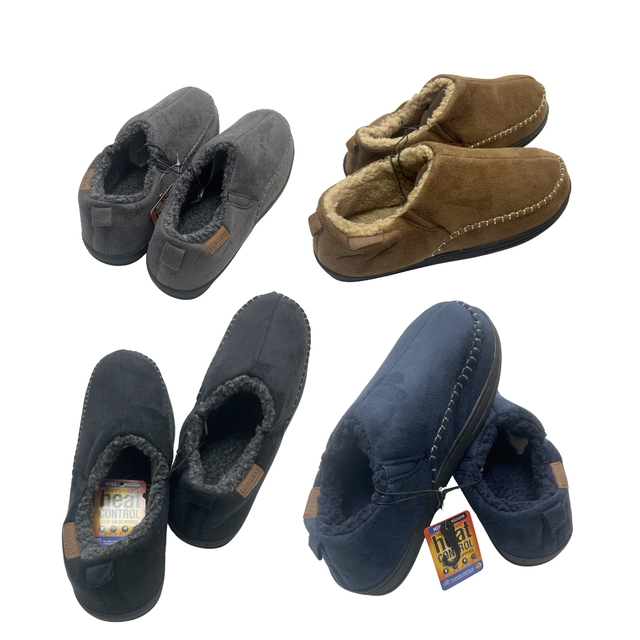 Slippers Premium Mens Slip On Moccasin Sherpa Lined