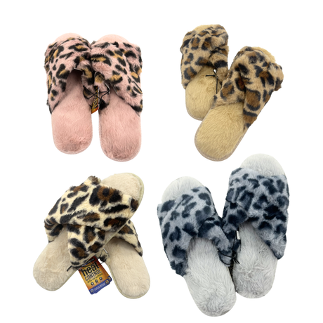 Slippers Womens Slip On Open Toe Animal Print
