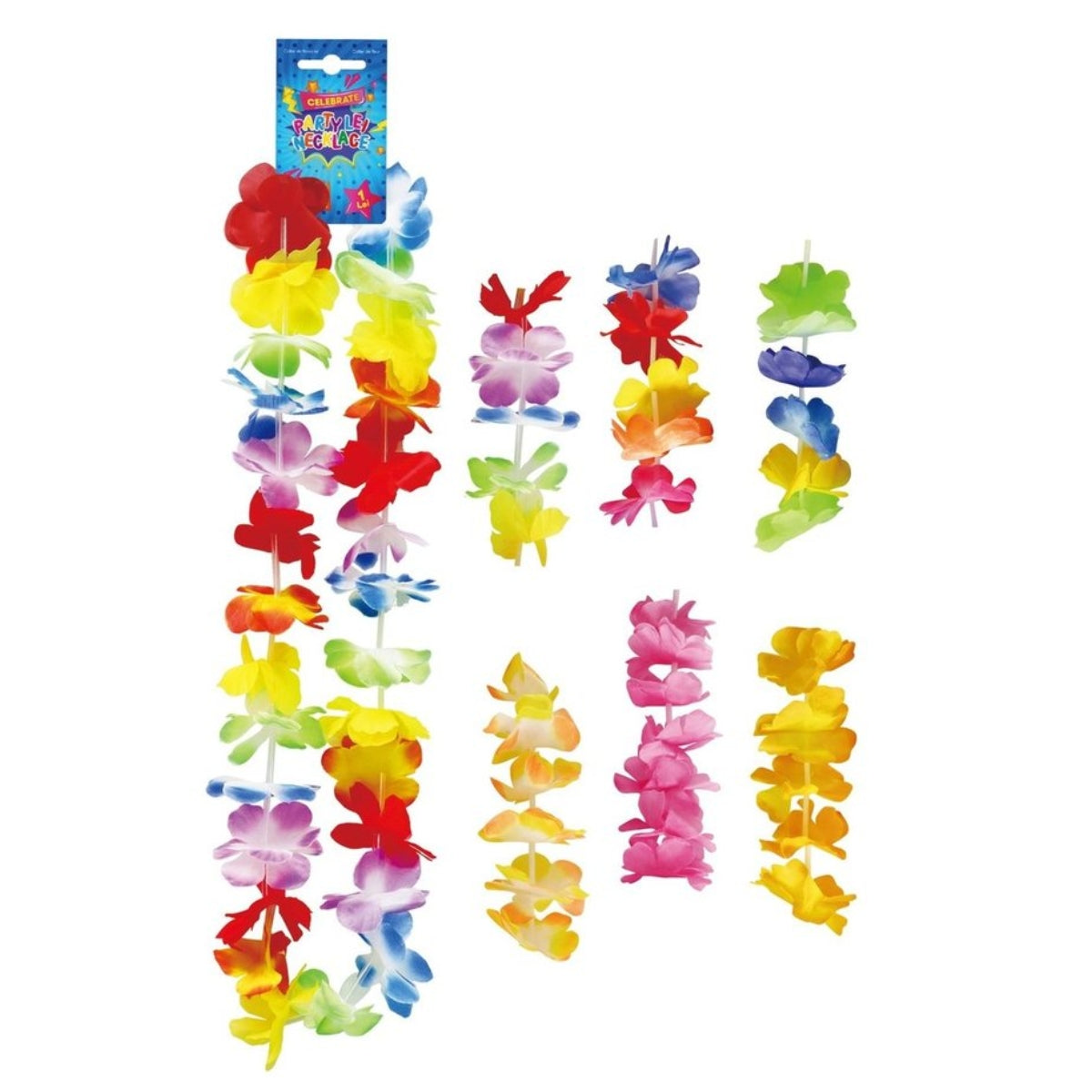 Party Lei Necklace 6 Pack Assorted