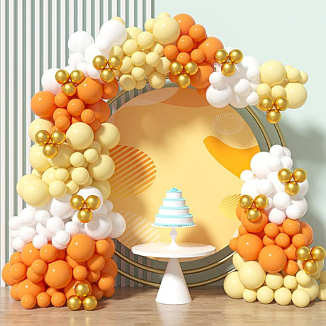Pastel Orange Balloons – Macaroon Party Decor
