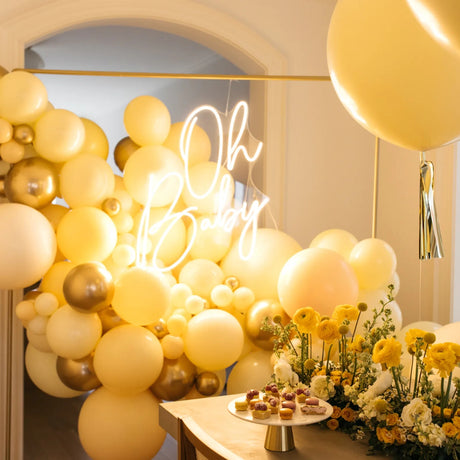 Pastel Yellow Balloons – Macaroon Party Decor