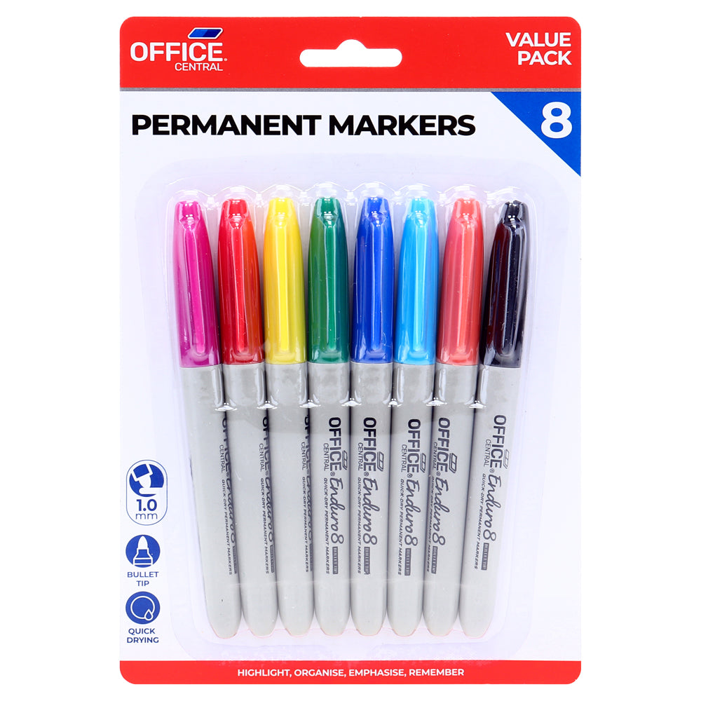 Permanent Markers Colour 8pk