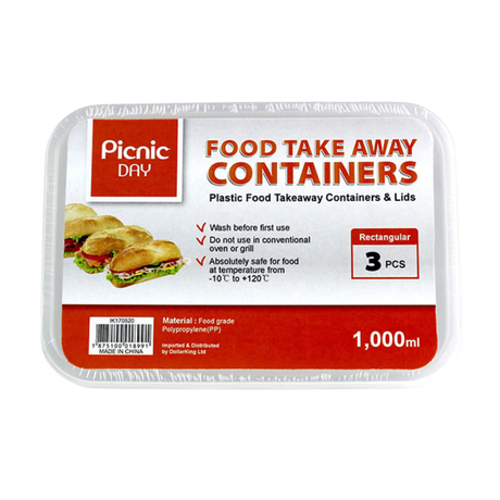 Plastic Food Storage Containers with Lids