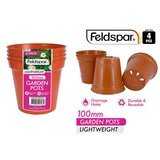 Plastic Planter Pots 10cm – 4 Pack