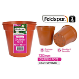 Plastic Planter Pots 13cm – 2 Pack