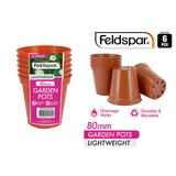 Plastic Planter Pots 8cm – 6 Pack