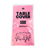 Plastic Table Cover - Pink