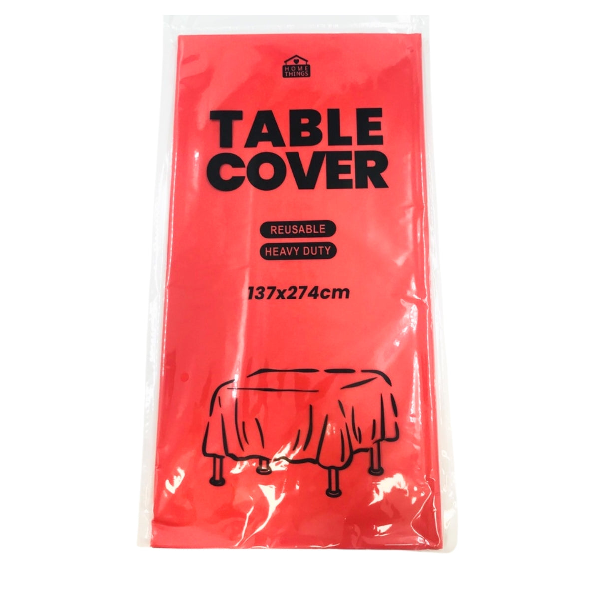Plastic Table Cover - Red