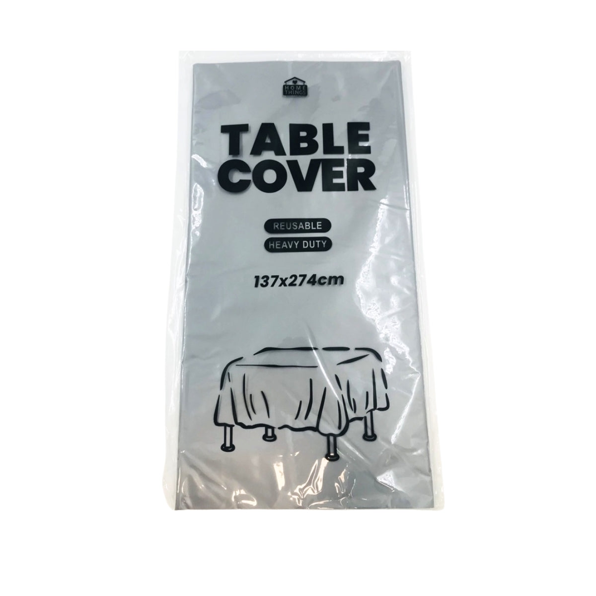 Plastic Table Cover - Silver