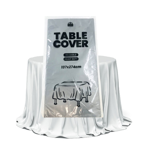 Plastic Table Cover - Silver