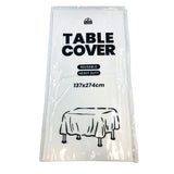 Plastic Table Cover - White