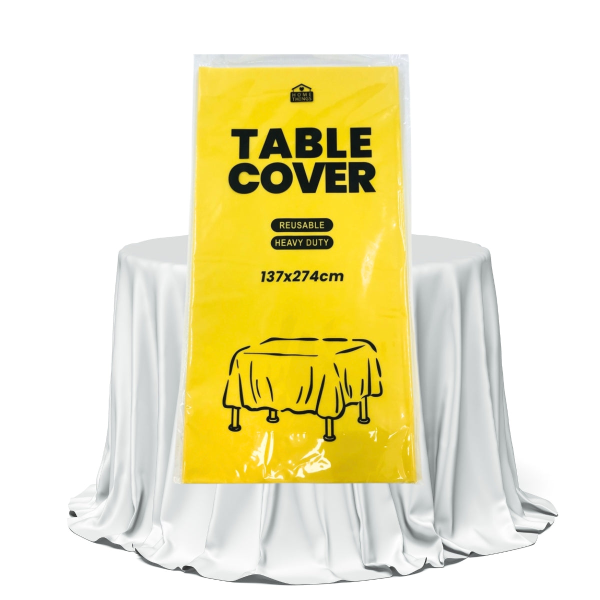Plastic Table Cover - Yellow