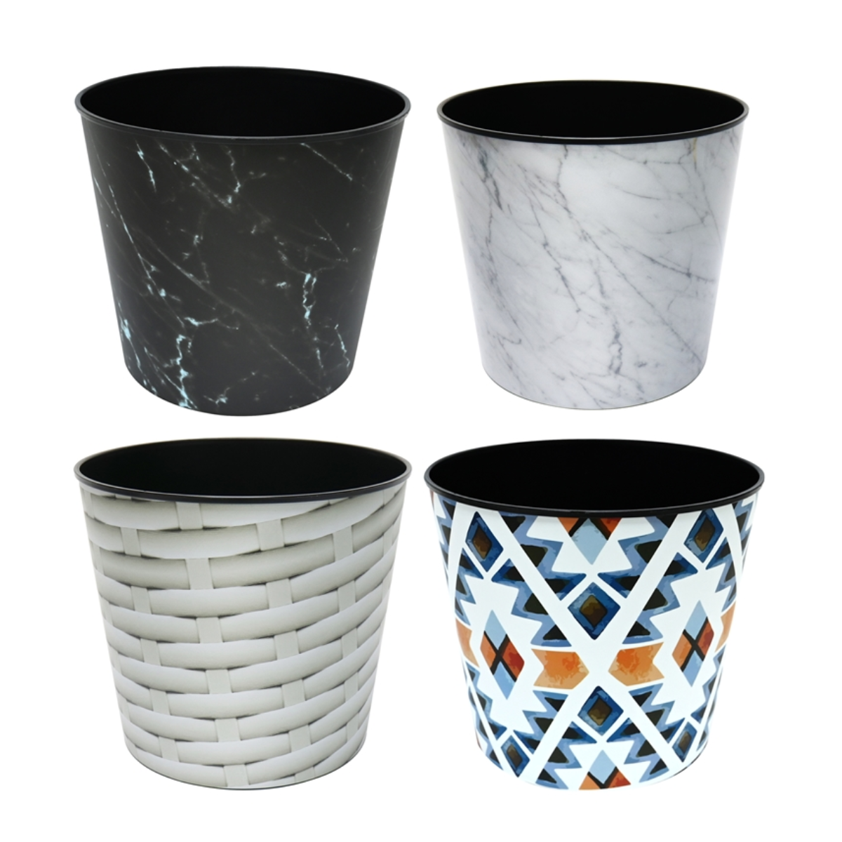 Printed Plastic Flower Pot – Assorted