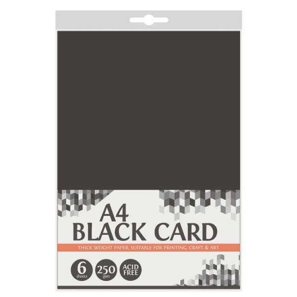 Black Card A4 250gsm 6SH
