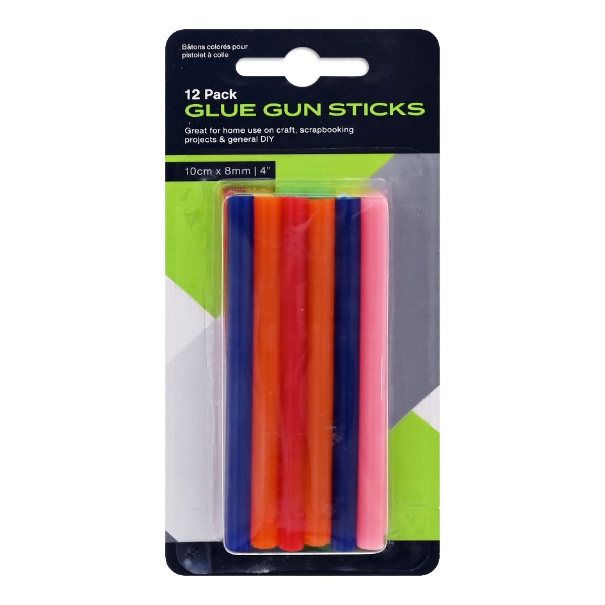 Glue Gun Sticks 6 Colours 10cm x 8mm 12 Pack