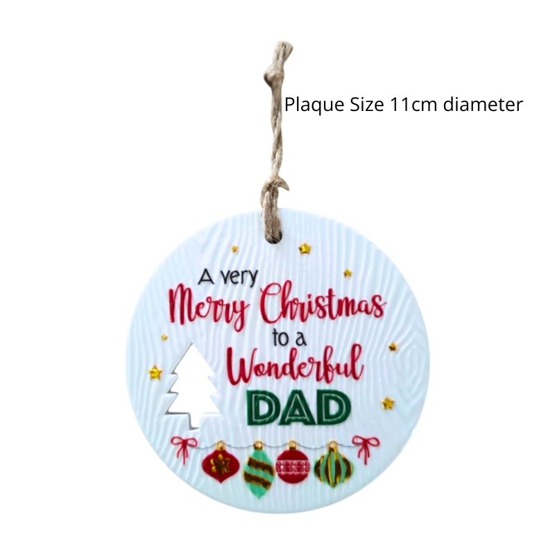 Dad Christmas Wishes Plaque NEW!