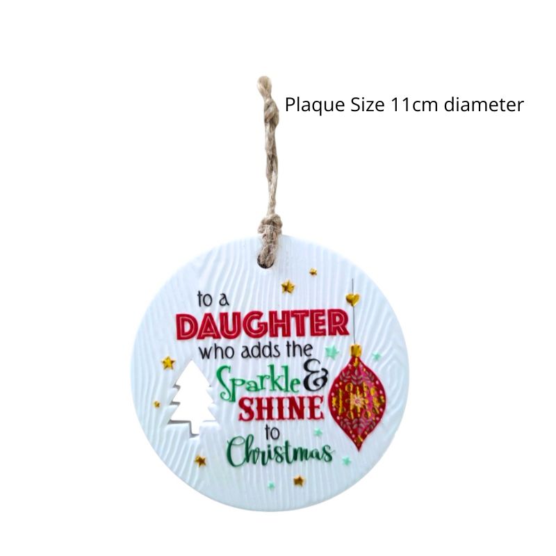 Daughter Christmas Wishes Plaque NEW!