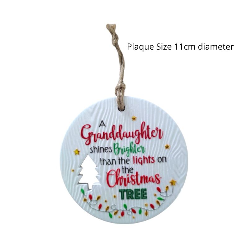 Granddaughter Christmas Wishes Plaque NEW!
