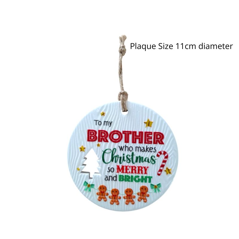 Brother Christmas Wishes Plaque NEW!