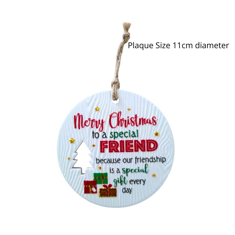 Special Friend Christmas Wishes Plaque NEW!