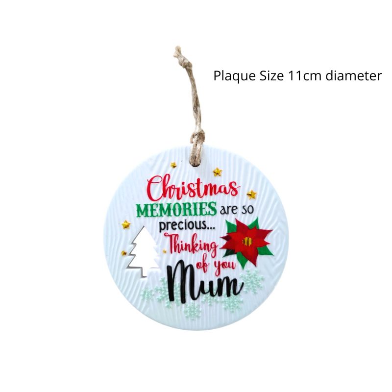 Mum Memories Christmas Wishes Plaque NEW!