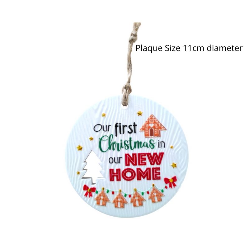1st Christmas our New Home Christmas Wishes Plaque NEW!
