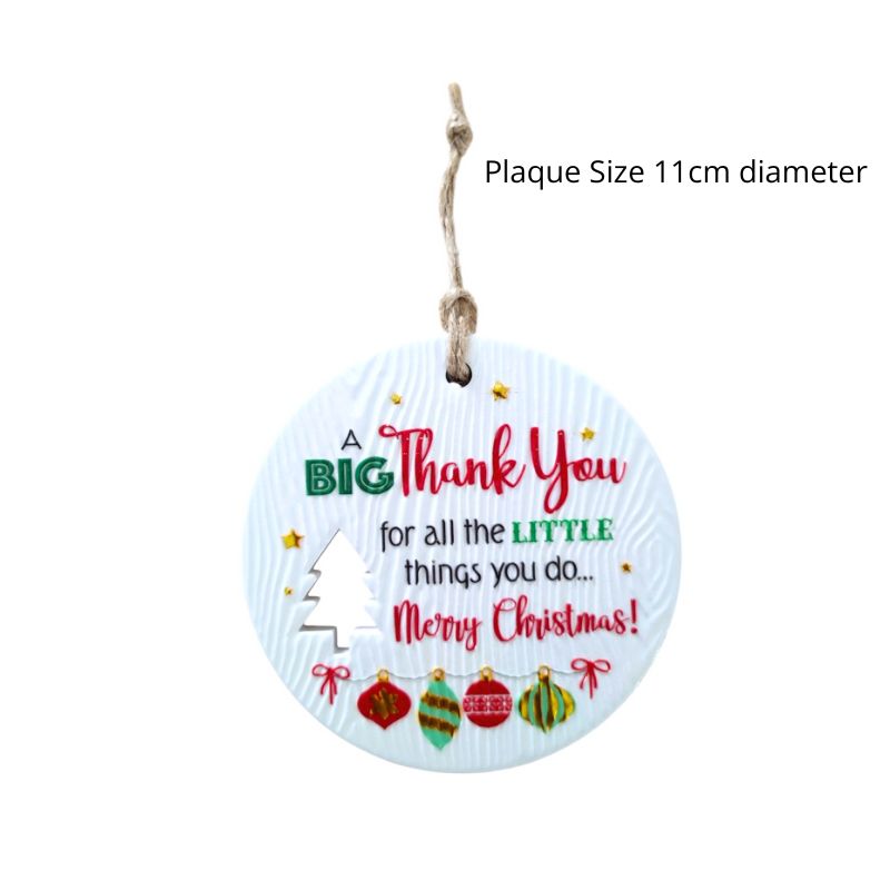 Thank You Christmas Wishes Plaque NEW!