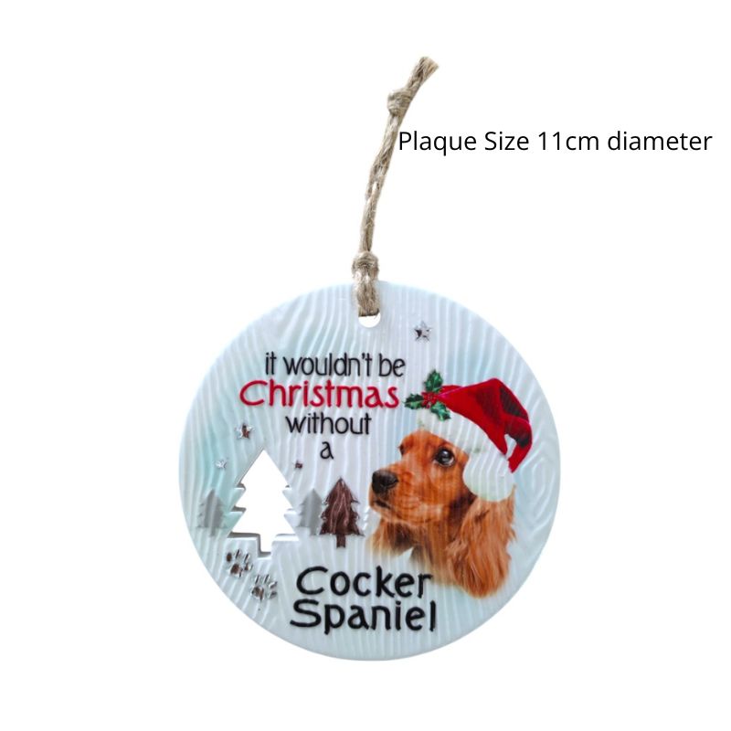 Cocker Spaniel Christmas Wishes Plaque NEW!