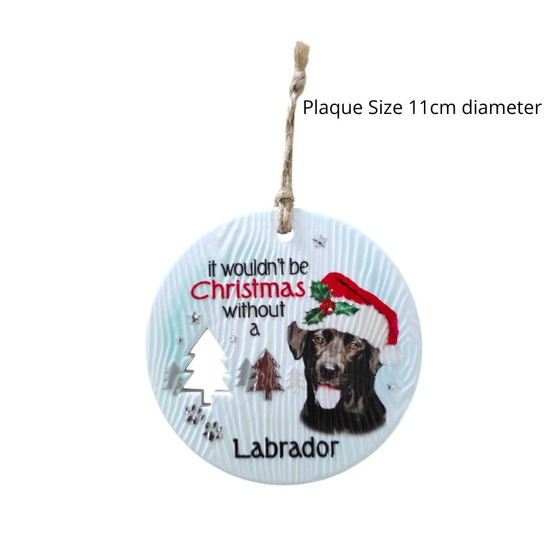Black Labrador Christmas Wishes Plaque NEW!