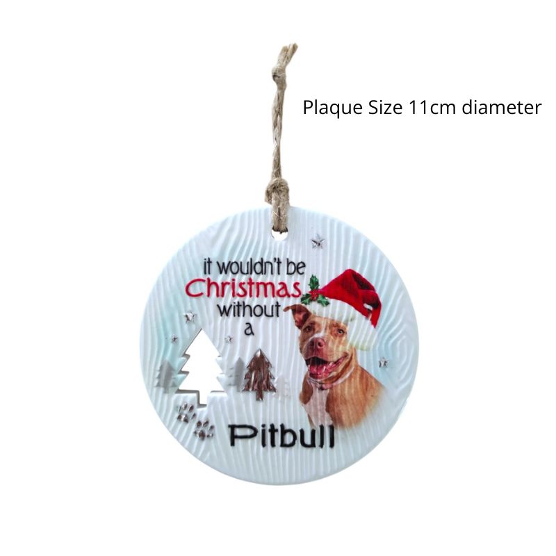 Pitbull Christmas Wishes Plaque NEW!