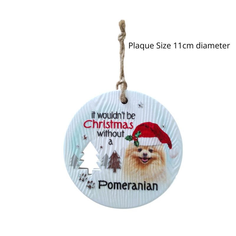 Pomeranian Christmas Wishes Plaque NEW!