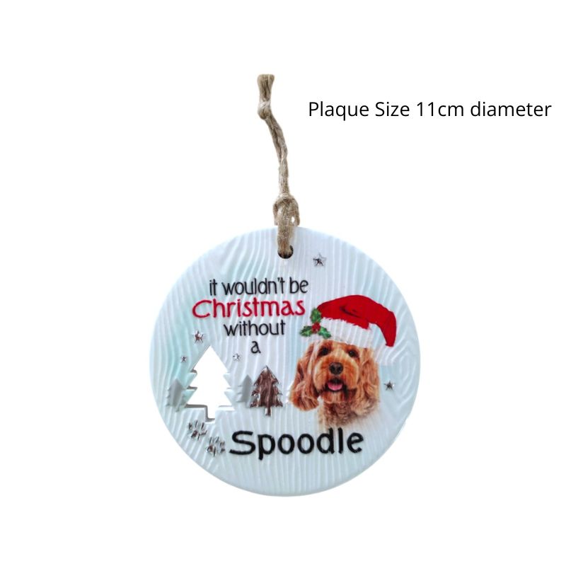 Spoodle Christmas Wishes Plaque NEW!