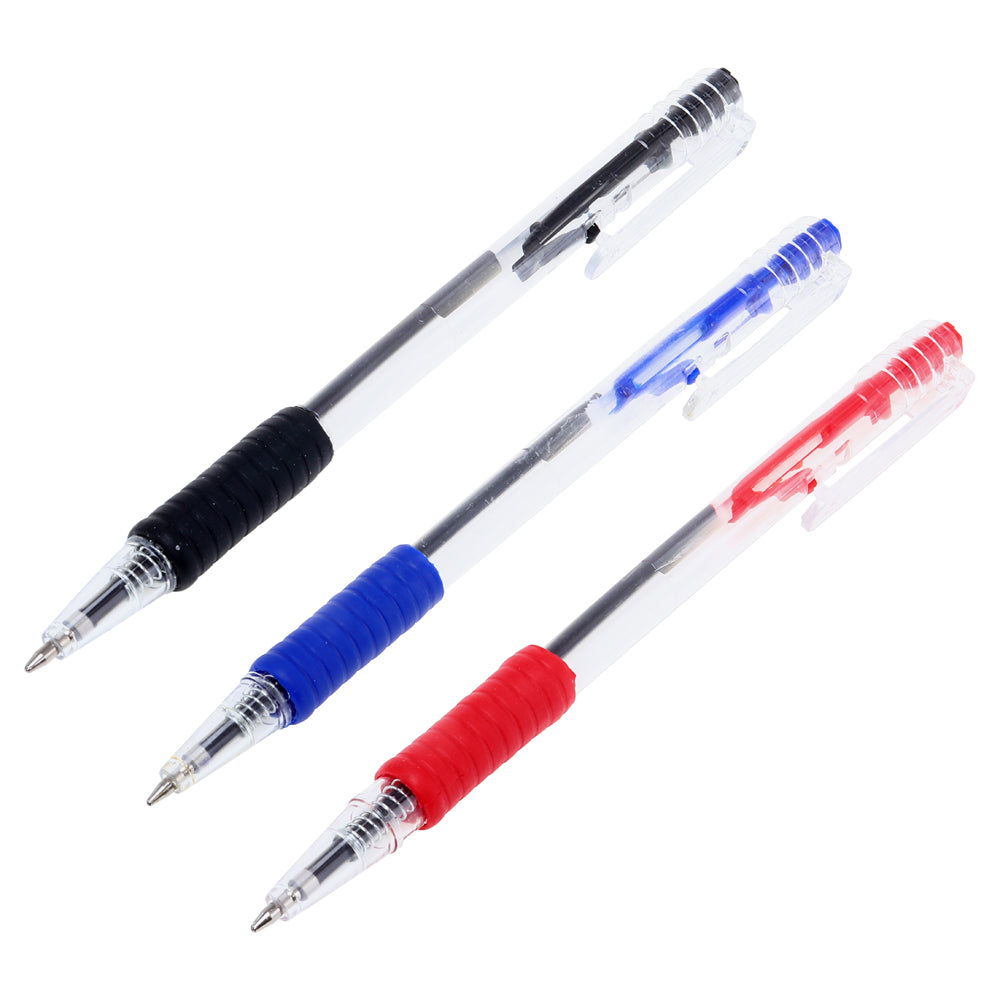 Retractable Pens 6pk – Black, Blue & Red