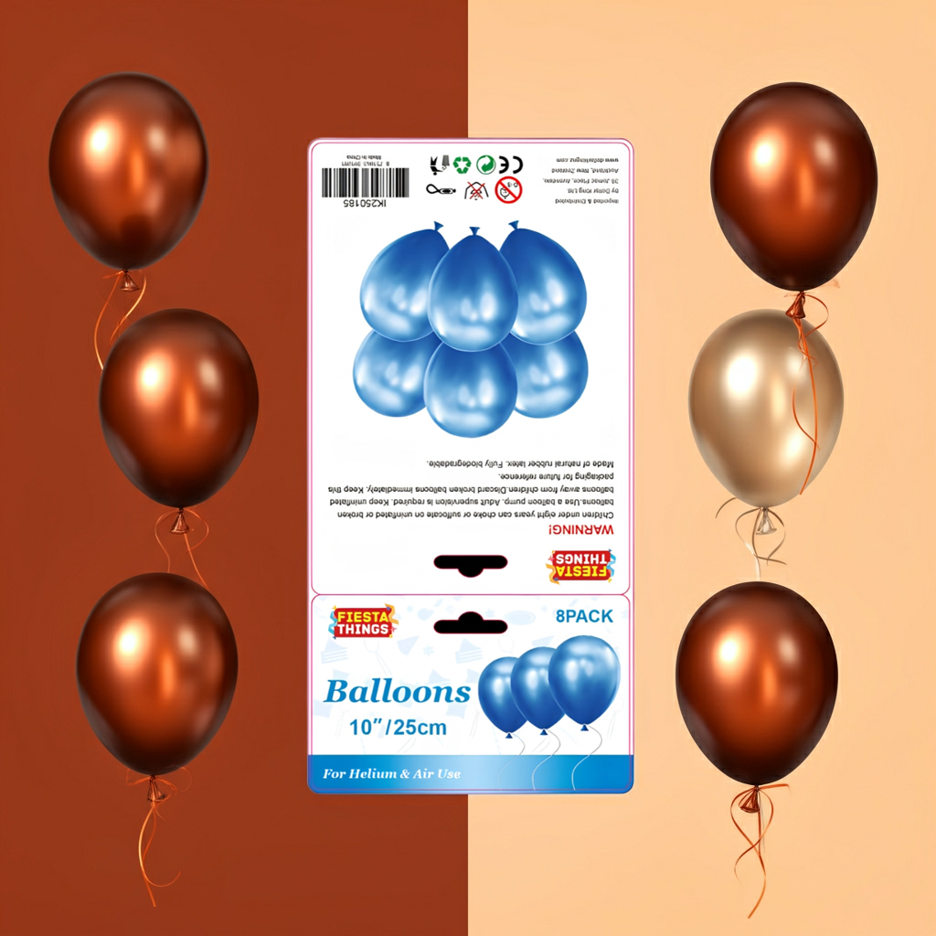 Royal Blue Chrome Balloons – Metallic Party Decor