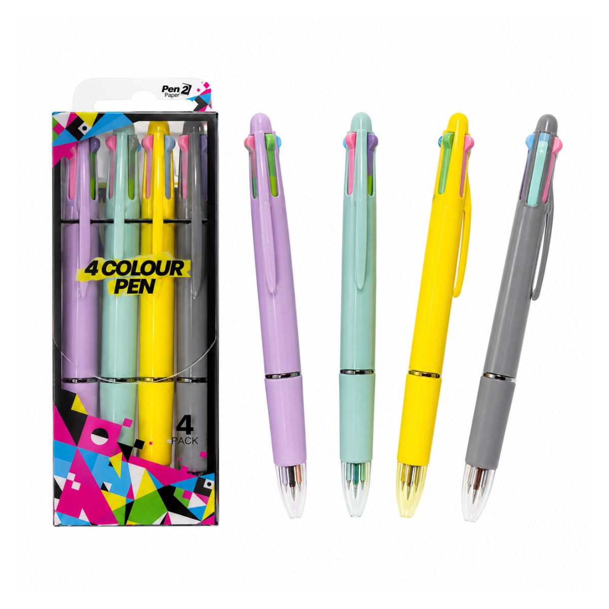 Ball Point Pens 4 Colours 4 Assorted