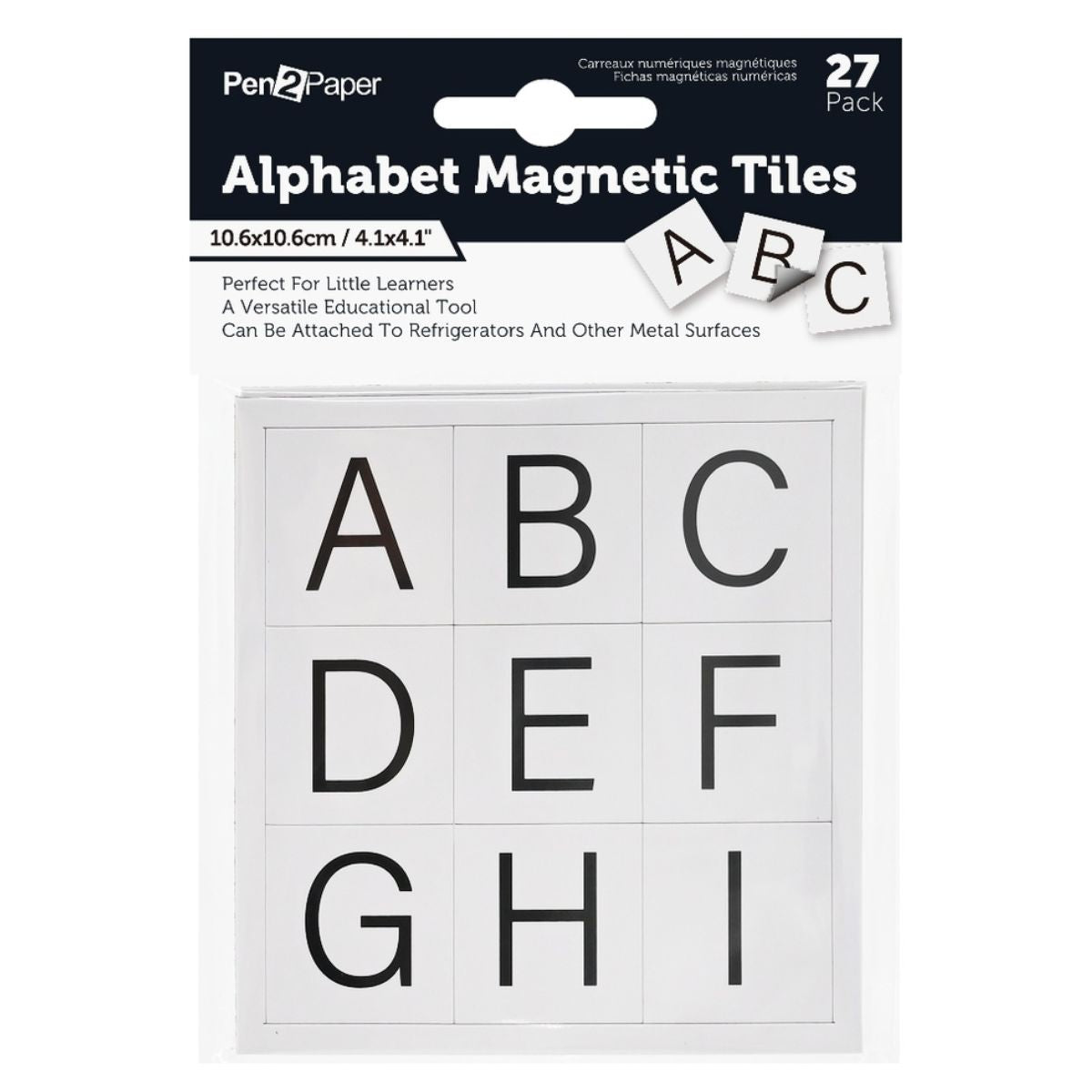 Alphabet Magnetic Tiles 27 Pack