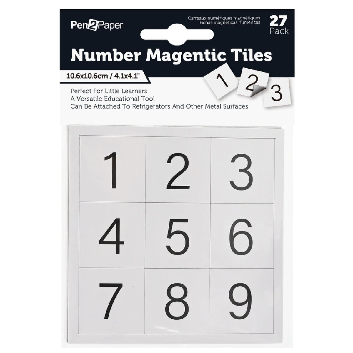 Numerical Magnetic Tiles 27 Pack