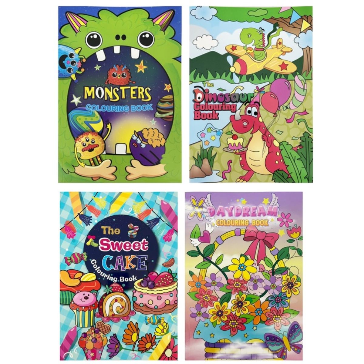Colouring Book 48 Sheets 4 Assorted