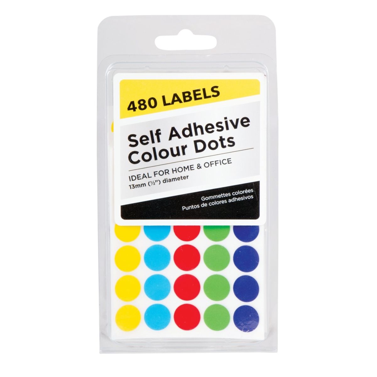 Adhesive Colour Dots 480 Pack