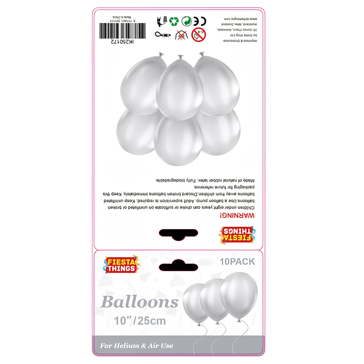 Silver Balloons 10 Pack – Metallic Party Decoration
