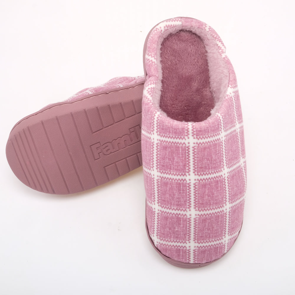 SlippersAdultsSlipOnGridPattern