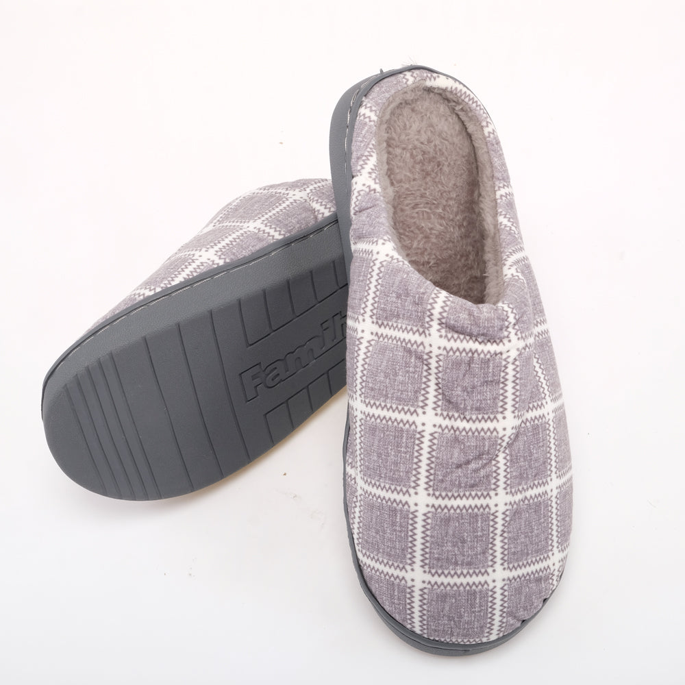 SlippersAdultsSlipOnGridPattern