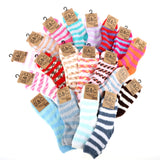 Womens Stripe Crew Socks NZ – Microfibre Soft 3 for $5