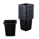 Square Seedling Pots Black 15 Pack