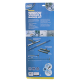 Window Cleaning Set with Telescopic Extendable Handle – Squeegee & Microfibre Cleaning Kit